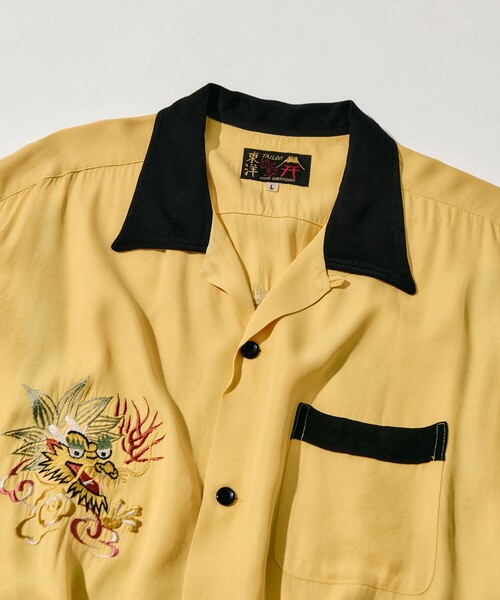 TAILOR TOYO(テーラートウヨウ)の「【TAILOR TOYO/東洋テーラー】SUKA SHIRT DRAGON(シャツ/ブラウス・メンズ・ホワイト/イエロー/ブラック・L/M)」の4枚目の写真