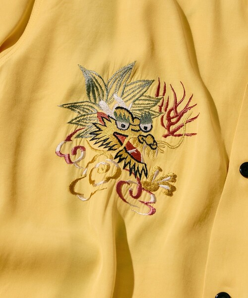 TAILOR TOYO(テーラートウヨウ)の「【TAILOR TOYO/東洋テーラー】SUKA SHIRT DRAGON(シャツ/ブラウス・メンズ・ホワイト/イエロー/ブラック・L/M)」の6枚目の写真