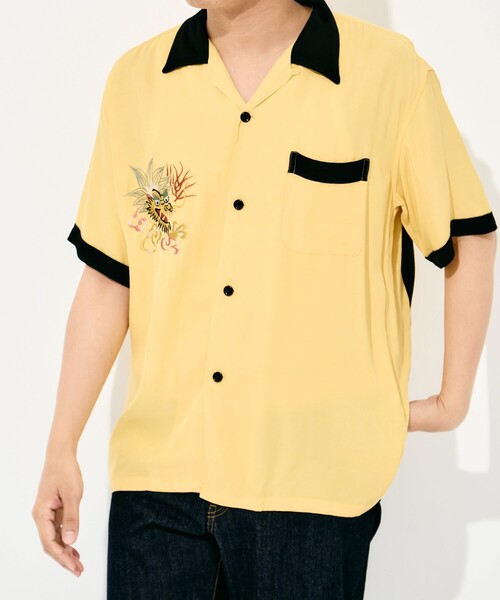 TAILOR TOYO(テーラートウヨウ)の「【TAILOR TOYO/東洋テーラー】SUKA SHIRT DRAGON(シャツ/ブラウス・メンズ・ホワイト/イエロー/ブラック・L/M)」の7枚目の写真