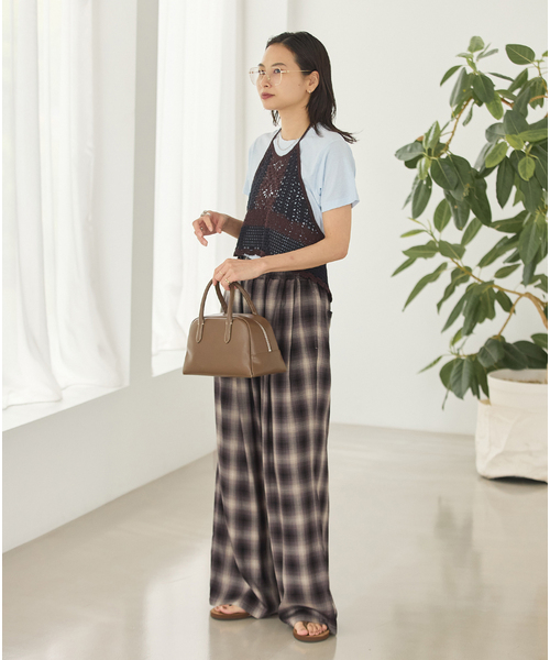 JOURNAL STANDARD(ジャーナルスタンダード)の「リヨセルチェックパンツ(その他パンツ・レディース・ブラウン/ブラック系その他・FREE)」の10枚目の写真