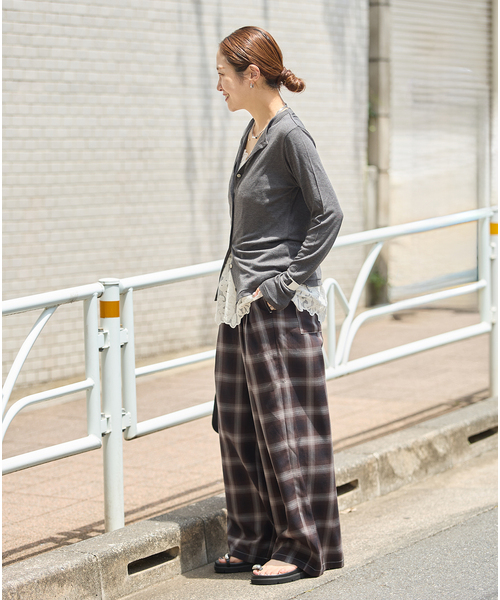 JOURNAL STANDARD(ジャーナルスタンダード)の「リヨセルチェックパンツ(その他パンツ・レディース・ブラウン/ブラック系その他・FREE)」の15枚目の写真