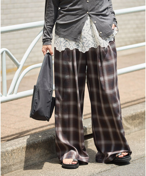JOURNAL STANDARD(ジャーナルスタンダード)の「リヨセルチェックパンツ(その他パンツ・レディース・ブラウン/ブラック系その他・FREE)」の19枚目の写真