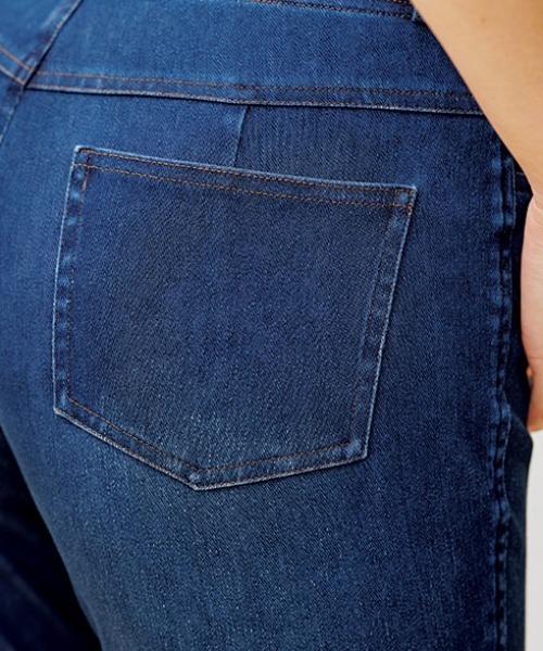 BELLUNA PLUS(ベルーナ)の「美ストレッチ素材レギンスパンツ68丈(その他パンツ・レディース・インディゴブルー/アイボリー系/イエロー/ブラック/ケミカルウォッシュ/オリーブ/モスグリーン・SMALL/LARGE/MEDIUM/X-LARGE)」の12枚目の写真