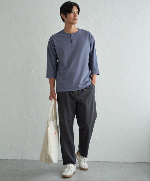 ikka(イッカ)の「【吸水速乾】ドライサーマルヘンリーネック七分袖Tシャツ(Tシャツ/カットソー・メンズ・ホワイト/ブルー/グレー/ネイビー・XL/M/L/S)」の22枚目の写真