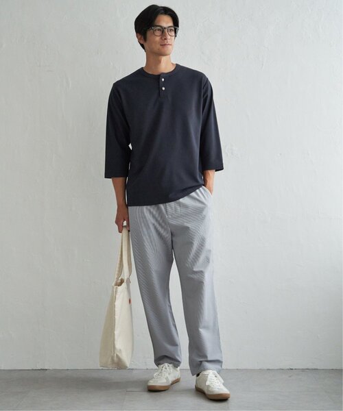 ikka(イッカ)の「【吸水速乾】ドライサーマルヘンリーネック七分袖Tシャツ(Tシャツ/カットソー・メンズ・ホワイト/ブルー/グレー/ネイビー・XL/M/L/S)」の18枚目の写真