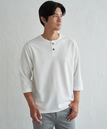 【吸水速乾】ドライサーマルヘンリーネック七分袖Tシャツ