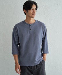 【吸水速乾】ドライサーマルヘンリーネック七分袖Tシャツ