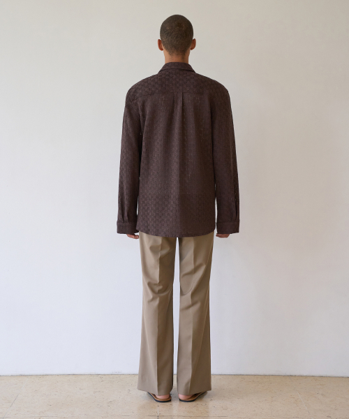 TRIP LE SENS（トリップ ル センス）の「エアルームクロシェシャツ_マホガニーブラウン（シャツ/ブラウス・メンズ・その他・MEDIUM/LARGE）」の3枚目の写真