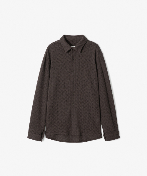 TRIP LE SENS（トリップ ル センス）の「エアルームクロシェシャツ_マホガニーブラウン（シャツ/ブラウス・メンズ・その他・MEDIUM/LARGE）」の4枚目の写真