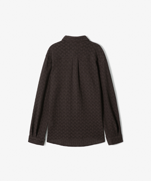 TRIP LE SENS（トリップ ル センス）の「エアルームクロシェシャツ_マホガニーブラウン（シャツ/ブラウス・メンズ・その他・MEDIUM/LARGE）」の5枚目の写真