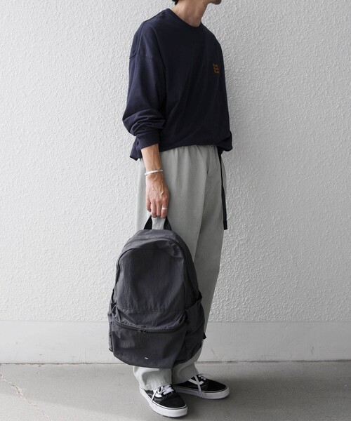 Filer(フィレール)の「Filer:〈撥水加工/軽量〉SIWA バックパック TS-002◇(バックパック/リュック・メンズ・ブラック/グレー・ONE SIZE)」の3枚目の写真