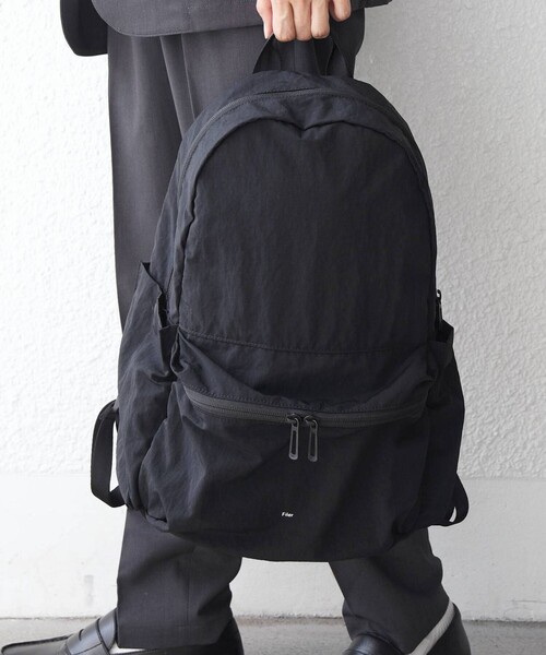 Filer(フィレール)の「Filer:〈撥水加工/軽量〉SIWA バックパック TS-002◇(バックパック/リュック・メンズ・ブラック/グレー・ONE SIZE)」の9枚目の写真