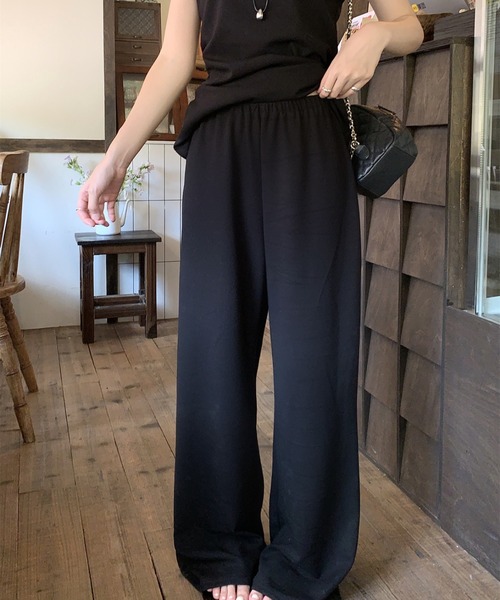 Aelina（エリナ）の「ノースリーブロングトップス+パンツセットアップ（セットアップ・レディース・ブラック・L/M/S）」の9枚目の写真