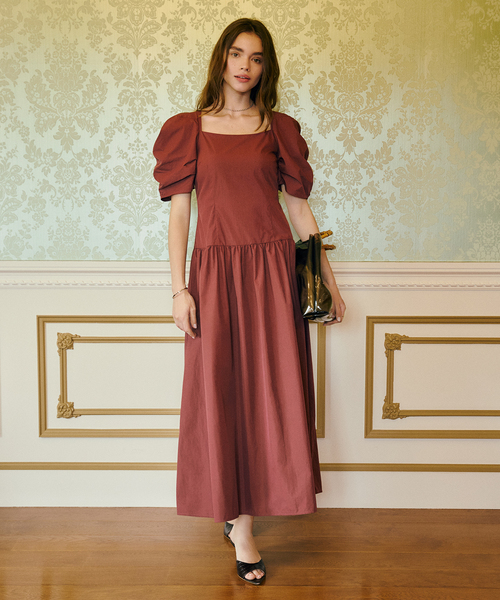 La TOTALITE(ラトータリテ)の「【SAORI TANABE × La Totalite】Robe de Soiree(ワンピース・レディース・ボルドー/ブラック・36/38)」の2枚目の写真
