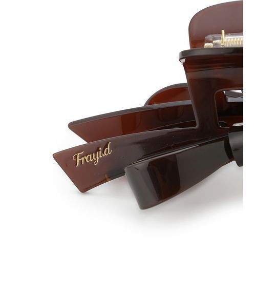 FRAY I.D（フレイアイディー）の「アセテートリボンヘアクリップ（その他ヘアアクセサリー・レディース・ダークブラウン/ブラック・F）」の7枚目の写真