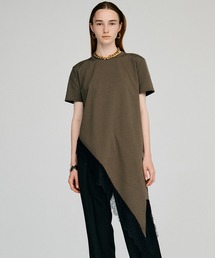 PRANK PROJECT | 【2026Autumn Pre-Order】アシンメトリーレースヘムTシャツ / Asymmetric Lace Hem T-Shirt(Tシャツ/カットソー)