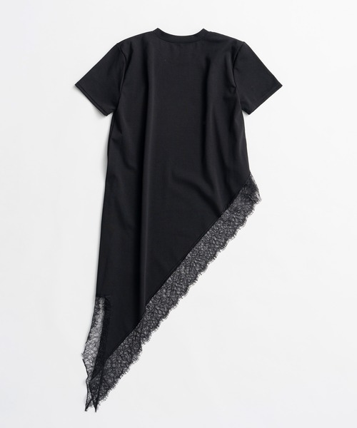 PRANK PROJECT（プランクプロジェクト）の「【2026Autumn Pre-Order】アシンメトリーレースヘムTシャツ / Asymmetric Lace Hem T-Shirt（Tシャツ/カットソー・レディース・カーキ/アイボリー/ブラック・FREE）」の8枚目の写真