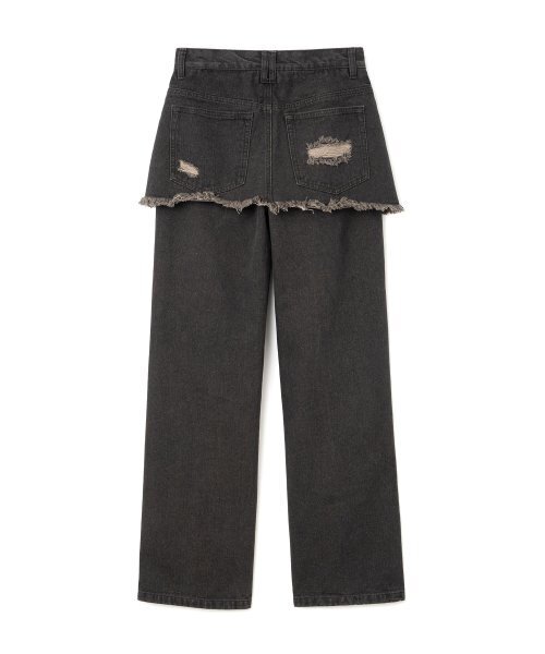 MILLO WOMEN（ミロウーマン）の「レイヤード・デストロイド・ジン [ヴィンテージブラウン]（デニムパンツ・レディース・その他・SMALL/MEDIUM）」の2枚目の写真