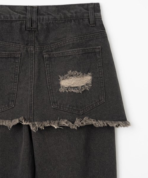 MILLO WOMEN（ミロウーマン）の「レイヤード・デストロイド・ジン [ヴィンテージブラウン]（デニムパンツ・レディース・その他・SMALL/MEDIUM）」の7枚目の写真