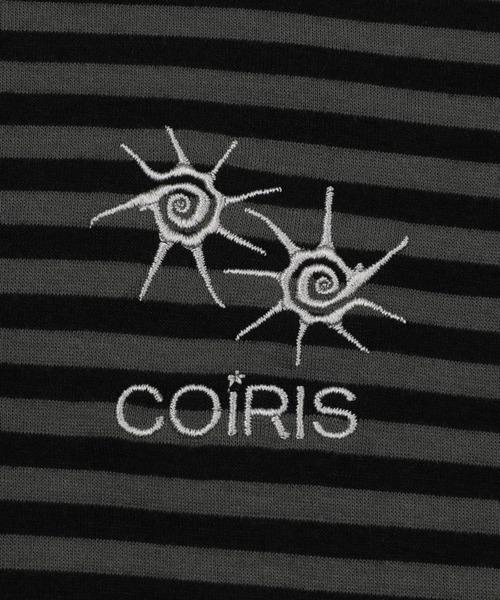 COIRIS(コイリス)の「COIRIS/NAIREボーダージップアップ(パーカー・レディース・チャコール・FREE)」の4枚目の写真