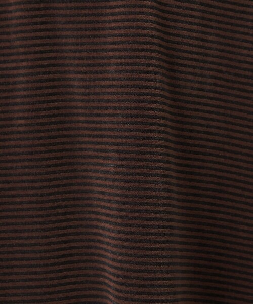 Steven Alan(スティーブンアラン)の「<Steven Alan> ベロア ボーダー クルーネック Tシャツ(Tシャツ/カットソー・メンズ・ダークグレー/ダークブラウン・XL/L/M/S)」の21枚目の写真
