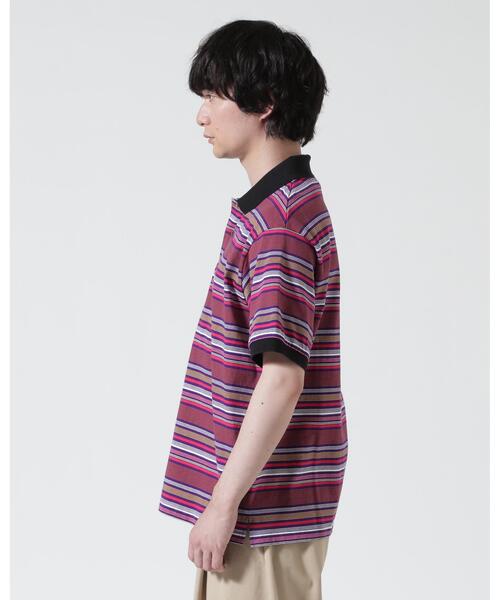 The Make Happy Studio(ザメイクハッピーストゥディオ)の「The Make Happy Studio/ザメイクハッピーストゥディオ/BODER POLO SHIRTS(ポロシャツ・メンズ・ネイビー/パープル・L/XL/M)」の5枚目の写真