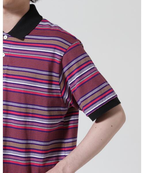 The Make Happy Studio(ザメイクハッピーストゥディオ)の「The Make Happy Studio/ザメイクハッピーストゥディオ/BODER POLO SHIRTS(ポロシャツ・メンズ・ネイビー/パープル・L/XL/M)」の8枚目の写真
