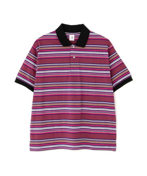The Make Happy Studio(ザメイクハッピーストゥディオ)の「The Make Happy Studio/ザメイクハッピーストゥディオ/BODER POLO SHIRTS(ポロシャツ・メンズ・ネイビー/パープル・L/XL/M)」の11枚目の写真