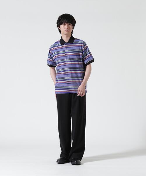 The Make Happy Studio(ザメイクハッピーストゥディオ)の「The Make Happy Studio/ザメイクハッピーストゥディオ/BODER POLO SHIRTS(ポロシャツ・メンズ・ネイビー/パープル・L/XL/M)」の15枚目の写真