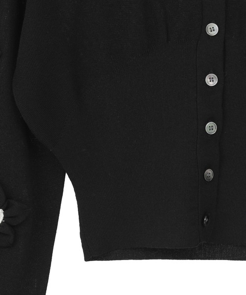 CLANE(クラネ)の「【CLANE/クラネ】FLOWER MOTIF KNIT CARDIGAN/フラワーモチーフニットカーディガン(カーディガン/ボレロ・レディース・ブラック/ブラウン/イエロー・1/2)」の13枚目の写真