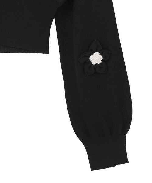 CLANE(クラネ)の「【CLANE/クラネ】FLOWER MOTIF KNIT CARDIGAN/フラワーモチーフニットカーディガン(カーディガン/ボレロ・レディース・ブラック/ブラウン/イエロー・1/2)」の14枚目の写真