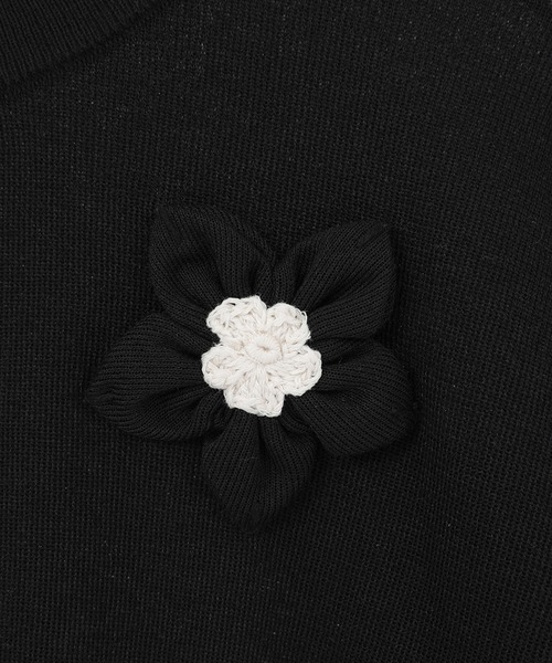 CLANE(クラネ)の「【CLANE/クラネ】FLOWER MOTIF KNIT CARDIGAN/フラワーモチーフニットカーディガン(カーディガン/ボレロ・レディース・ブラック/ブラウン/イエロー・1/2)」の15枚目の写真