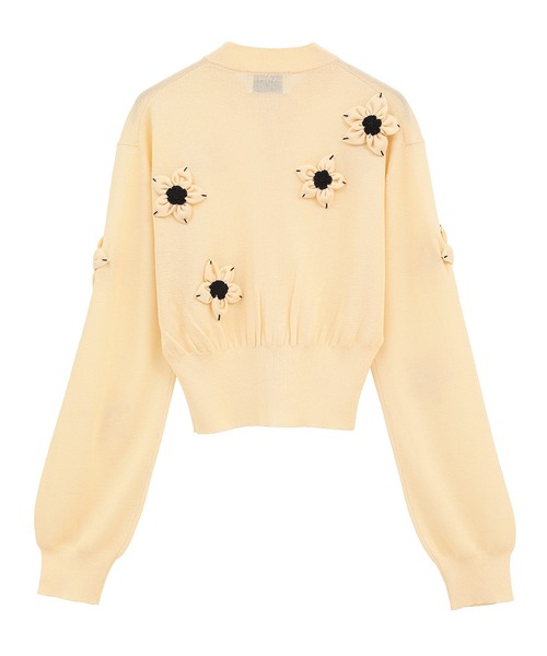 CLANE(クラネ)の「【CLANE/クラネ】FLOWER MOTIF KNIT CARDIGAN/フラワーモチーフニットカーディガン(カーディガン/ボレロ・レディース・ブラック/ブラウン/イエロー・1/2)」の17枚目の写真