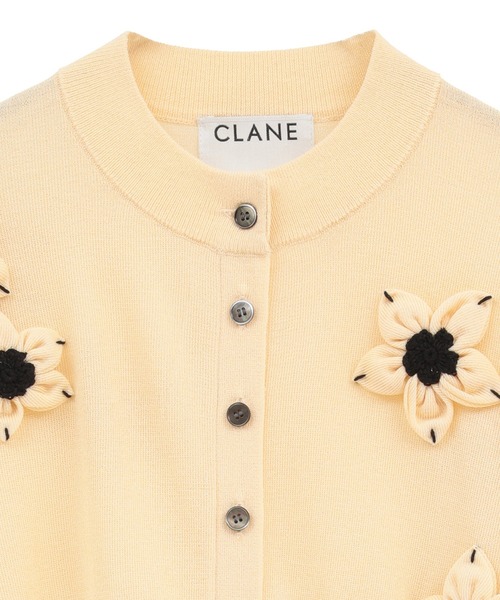 CLANE(クラネ)の「【CLANE/クラネ】FLOWER MOTIF KNIT CARDIGAN/フラワーモチーフニットカーディガン(カーディガン/ボレロ・レディース・ブラック/ブラウン/イエロー・1/2)」の18枚目の写真