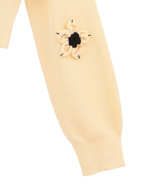CLANE(クラネ)の「【CLANE/クラネ】FLOWER MOTIF KNIT CARDIGAN/フラワーモチーフニットカーディガン(カーディガン/ボレロ・レディース・ブラック/ブラウン/イエロー・1/2)」の21枚目の写真