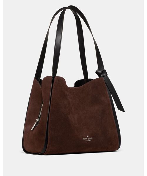 kate spade new york（ケイトスペード ニューヨーク）の「ノット スエード ラージ キャリーオール（ショルダーバッグ・レディース・ブラウン・ONESIZE）」の2枚目の写真