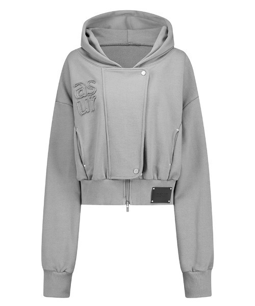 as you are(アズユーアー)の「◇ASYOUARE◇ブランド直輸入正規品/HIDE クロップド ジップアップ フーディー HIDE CROP HOOD ZIP-UP(パーカー・レディース・チャコール/グレー・FREE)」の9枚目の写真