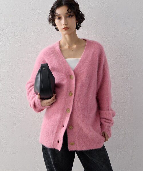 GALLARDAGALANTE(ガリャルダガランテ)の「ファーカシミヤ3WAYカーディガン(ニット/セーター・レディース・オフホワイト/ピンク/ブラウン・FREE)」の3枚目の写真