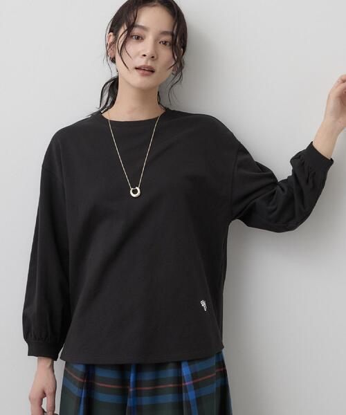 Dessin(デッサン)の「【洗える/7色展開/XS-L】バックヘンリーミニ裏毛 長袖(Tシャツ/カットソー・レディース・ライトグレー/ベビーピンク/ブルー/ワインレッド/ライトベージュ/キャメル/ブラック・01/02/00/03)」の13枚目の写真