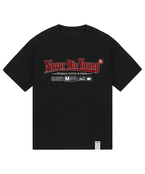 GRAVER ORDINARY（グレイバーオーディナリー）の「[ODNR UNISEX]ネイバー ダイ ヤング 半袖Tシャツ_BLACK（Tシャツ/カットソー・レディース・ブラック・MEDIUM/LARGE）」の5枚目の写真