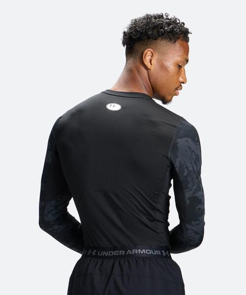 UNDER ARMOUR(アンダーアーマー)の「UAヒートギアアーマー コンプレッション カモ ロングスリーブ シャツ(トレーニング/メンズ)(Tシャツ/カットソー・メンズ・ブラック系・M/XL/L/S/3XL/2XL)」の2枚目の写真