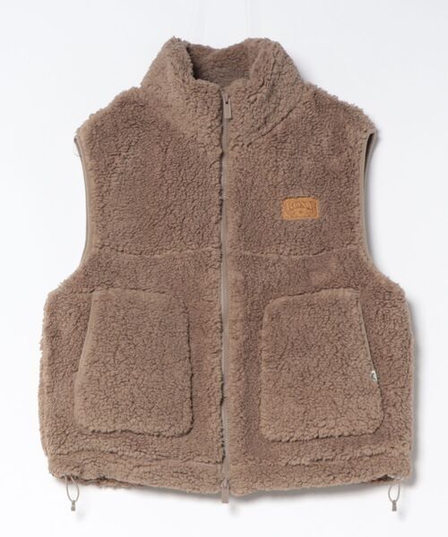 ROXY(ロキシー)の「ROXY TEDDY BOA VEST 撥水ボアベスト 【2026年秋冬モデル】(ベスト・レディース・ナチュラル/グリーン/ブルー/ブラウン/チャコールグレー・LARGE/MEDIUM/SMALL)」の3枚目の写真