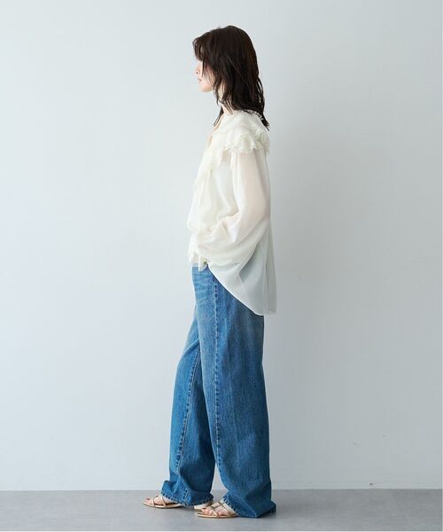 YECCA VECCA(イェッカヴェッカ)の「ルーズストレートデニム(デニムパンツ・レディース・グレー/インディゴブルー・M/S)」の13枚目の写真