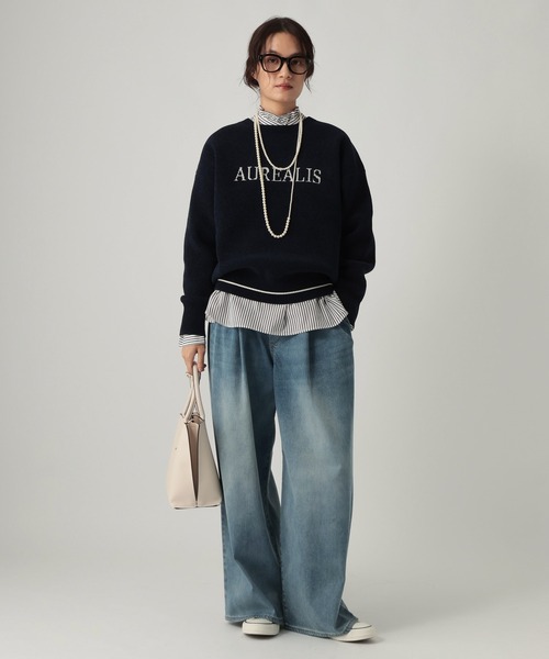 Elura(エルーラ)の「モールロゴニット/1085551(Tシャツ/カットソー・レディース・ネイビー/オフホワイト/グレイッシュベージュ・FREE)」の10枚目の写真