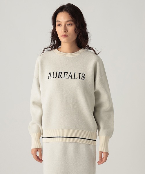 Elura(エルーラ)の「モールロゴニット/1085551(Tシャツ/カットソー・レディース・ネイビー/オフホワイト/グレイッシュベージュ・FREE)」の13枚目の写真