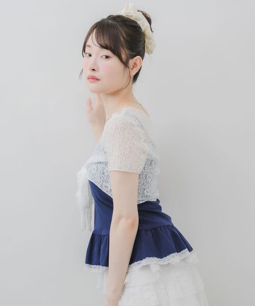 ems excite(エムズエキサイト)の「【セットアイテム】BIGリボンボレロSET(アンサンブル・レディース・ベージュ/ダークブルー/ライトグレー・FREE)」の14枚目の写真