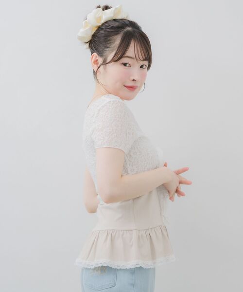 ems excite(エムズエキサイト)の「【セットアイテム】BIGリボンボレロSET(アンサンブル・レディース・ベージュ/ダークブルー/ライトグレー・FREE)」の19枚目の写真