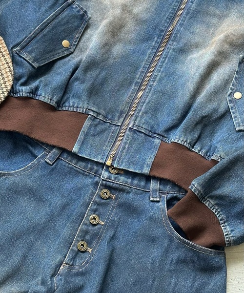 MandO（エムオー）（エムオー）の「【ユニセックス】泥加工ワイドカーブデニムパンツ/セットアップ着用可能（デニムパンツ・メンズ・ライトブルー/インディゴブルー/ブラック・MEDIUM/LARGE）」の17枚目の写真