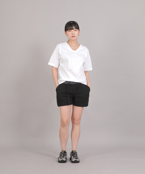 SAINTCREW(セントクルー)の「ミニマルコアポイントバンドショートパンツ CBW-386 ライトインディゴブラック(その他パンツ・レディース・その他・フリー)」の2枚目の写真