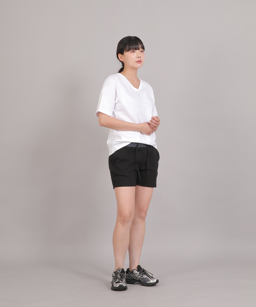SAINTCREW(セントクルー)の「ミニマルコアポイントバンドショートパンツ CBW-386 ライトインディゴブラック(その他パンツ・レディース・その他・フリー)」の4枚目の写真